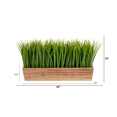 20” Vanilla Grass Artificial Plant in Decorative Planter