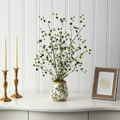 24” Night Willow Artificial Plant in Floral Planter