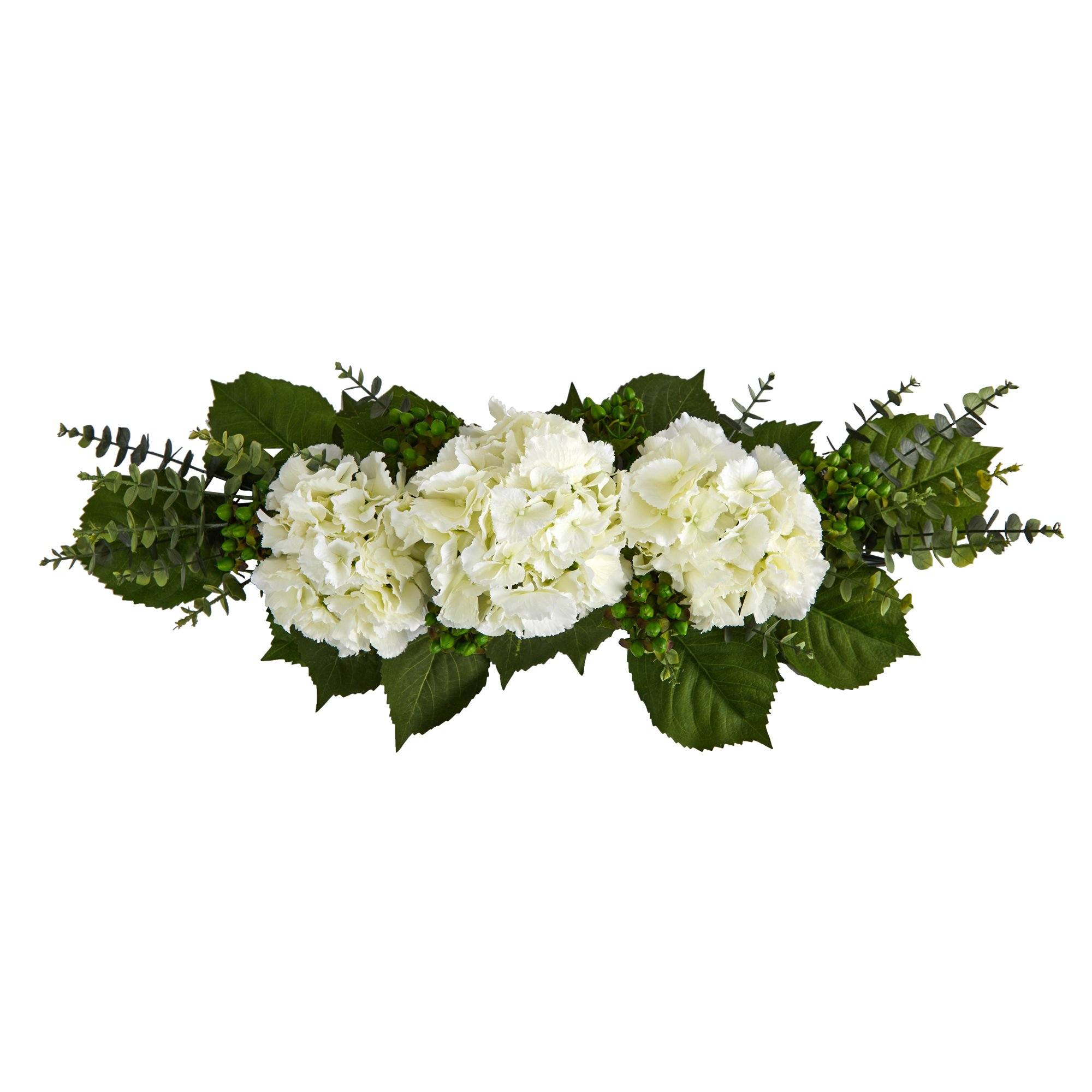 25” Hydrangea and Eucalyptus Artificial Arrangement