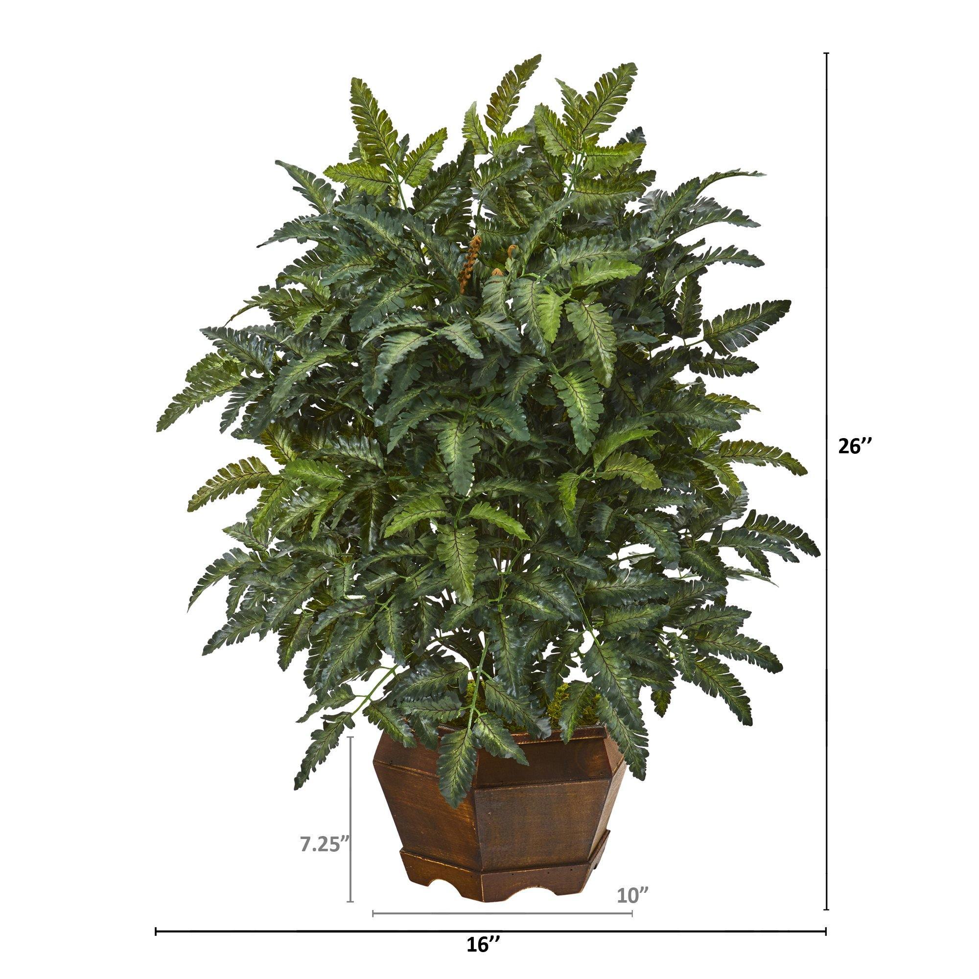 26” Bracken Fern Artificial Plant in Decorative Planter