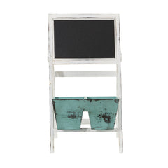 26” Farmhouse Multipurpose Bin and Chalkboard Stand