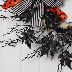 26" Halloween Dapper Skeleton Wreath