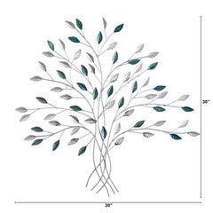 30” x 30” Hand-Painted Metal Tree of Life Wall Art Decor