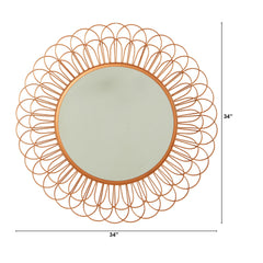 34” Scalloped Mirror Wall Decor