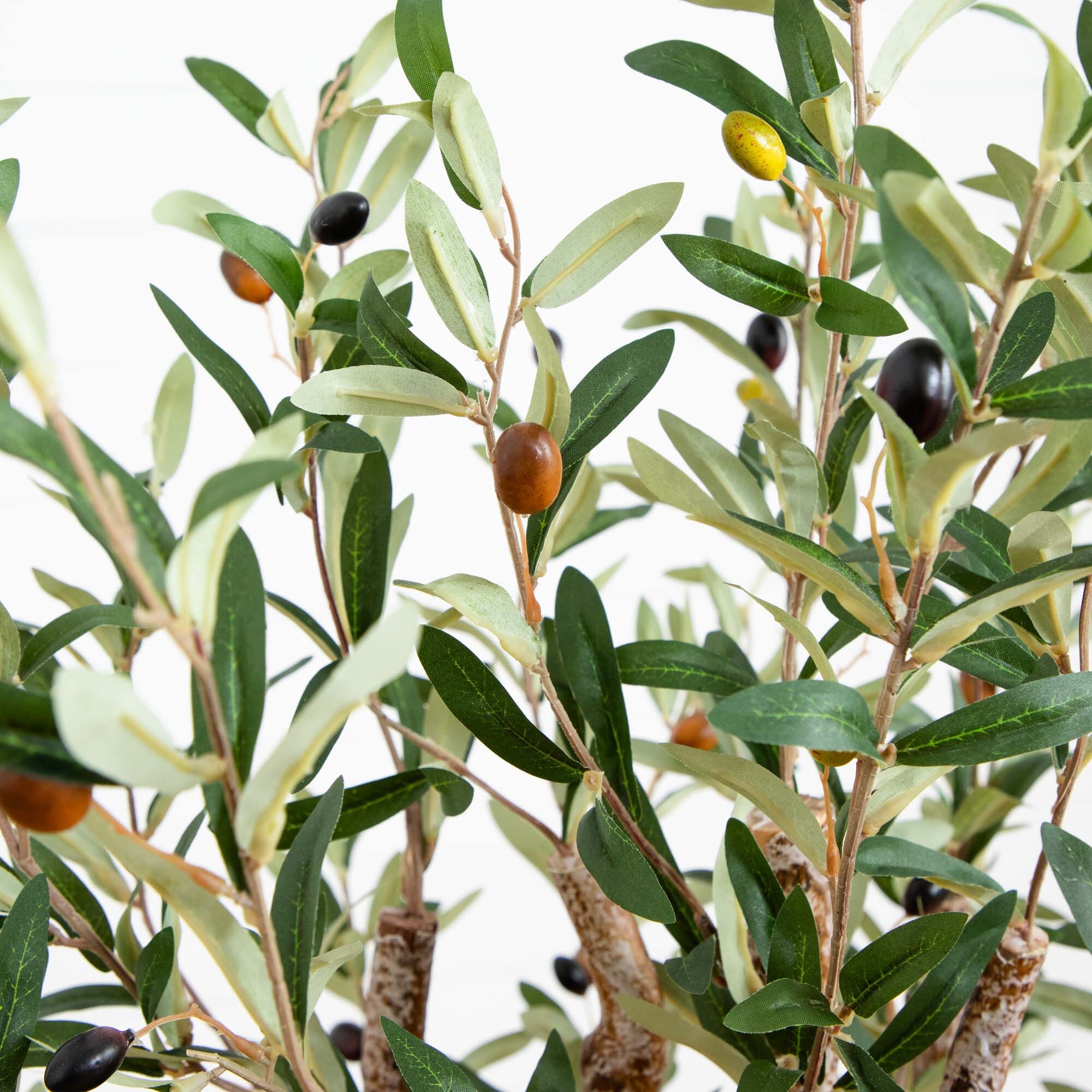 3.5’ Artificial Olive Tree with Lush Design