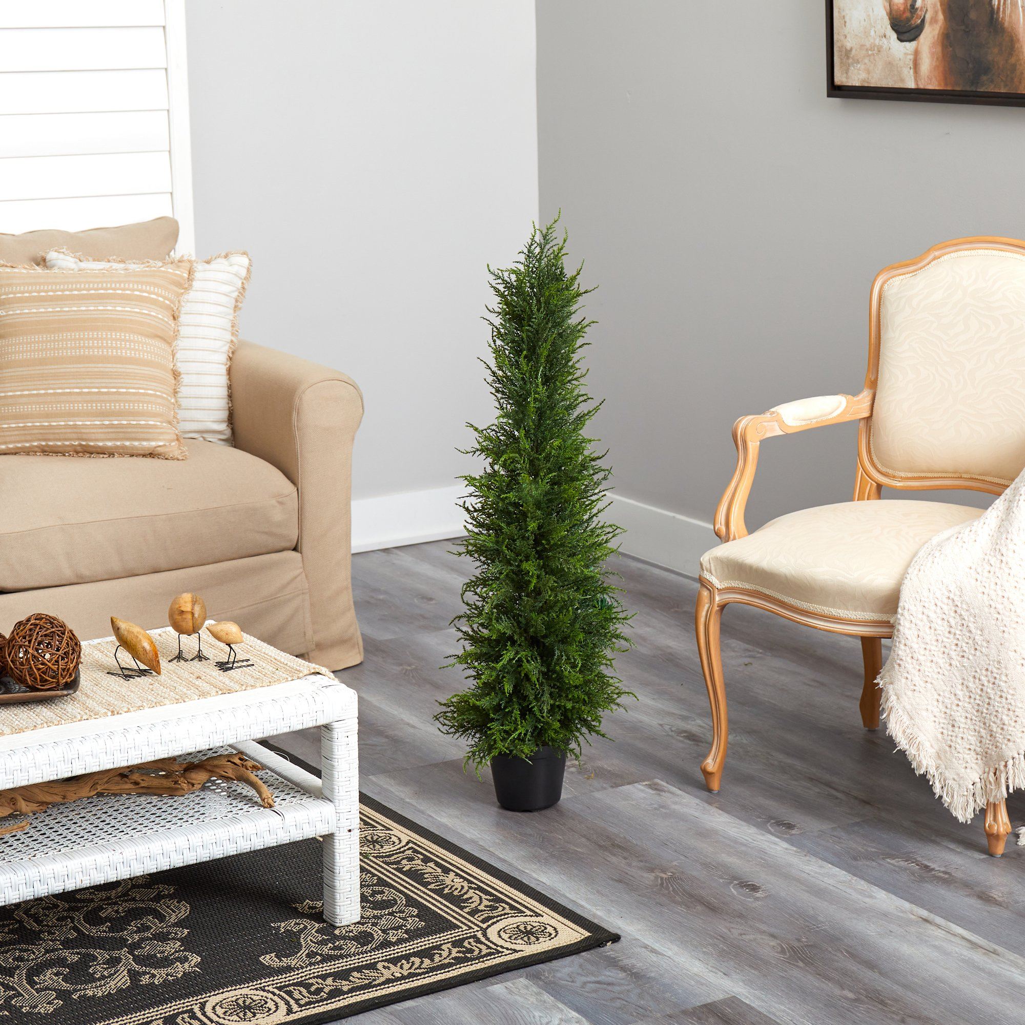 3.5’ Cypress Artificial Tree UV Resistant (Indoor/Outdoor)