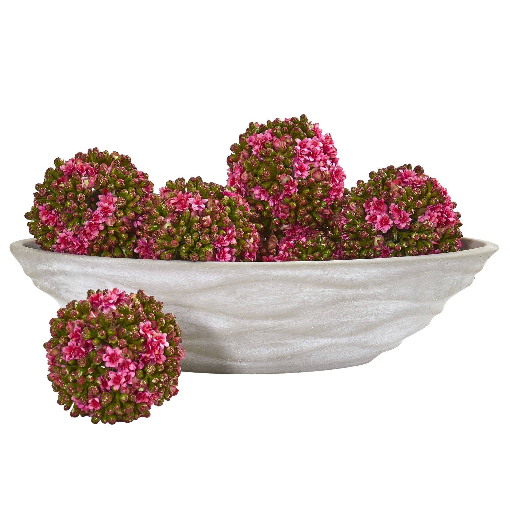 4” Artificial Kalanchoe Ball (Set of 6)
