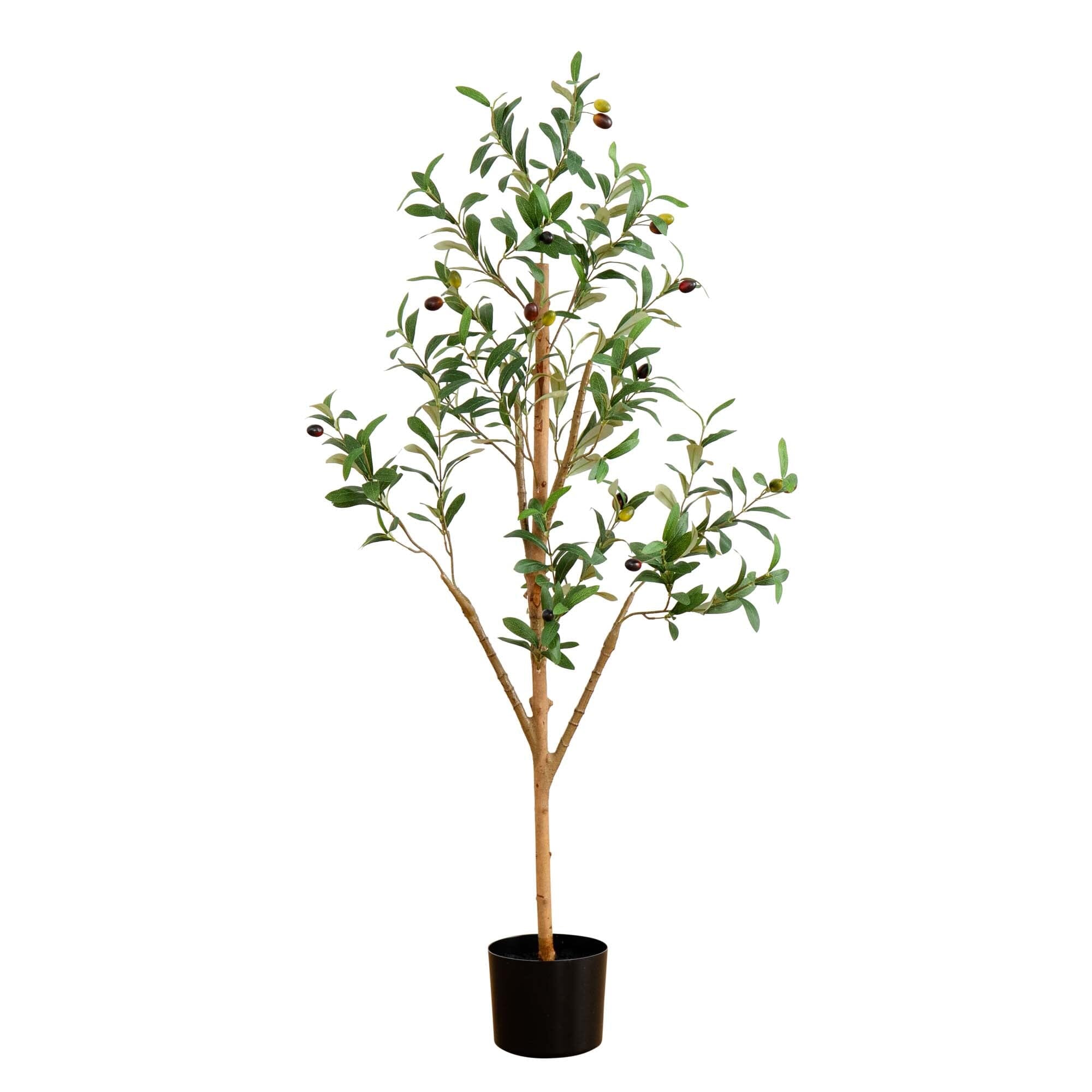 4’ Artificial Olive Tree with Natural Trunk