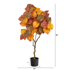 4’ Autumn Umbrella Ficus Fall Artificial Tree
