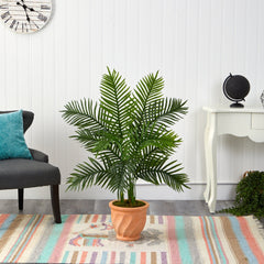 45” Areca Palm Artificial Tree in in Terracotta Planter (Real Touch)