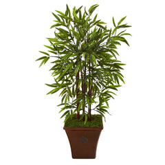 45” Bamboo Artificial Tree in Brown Planter