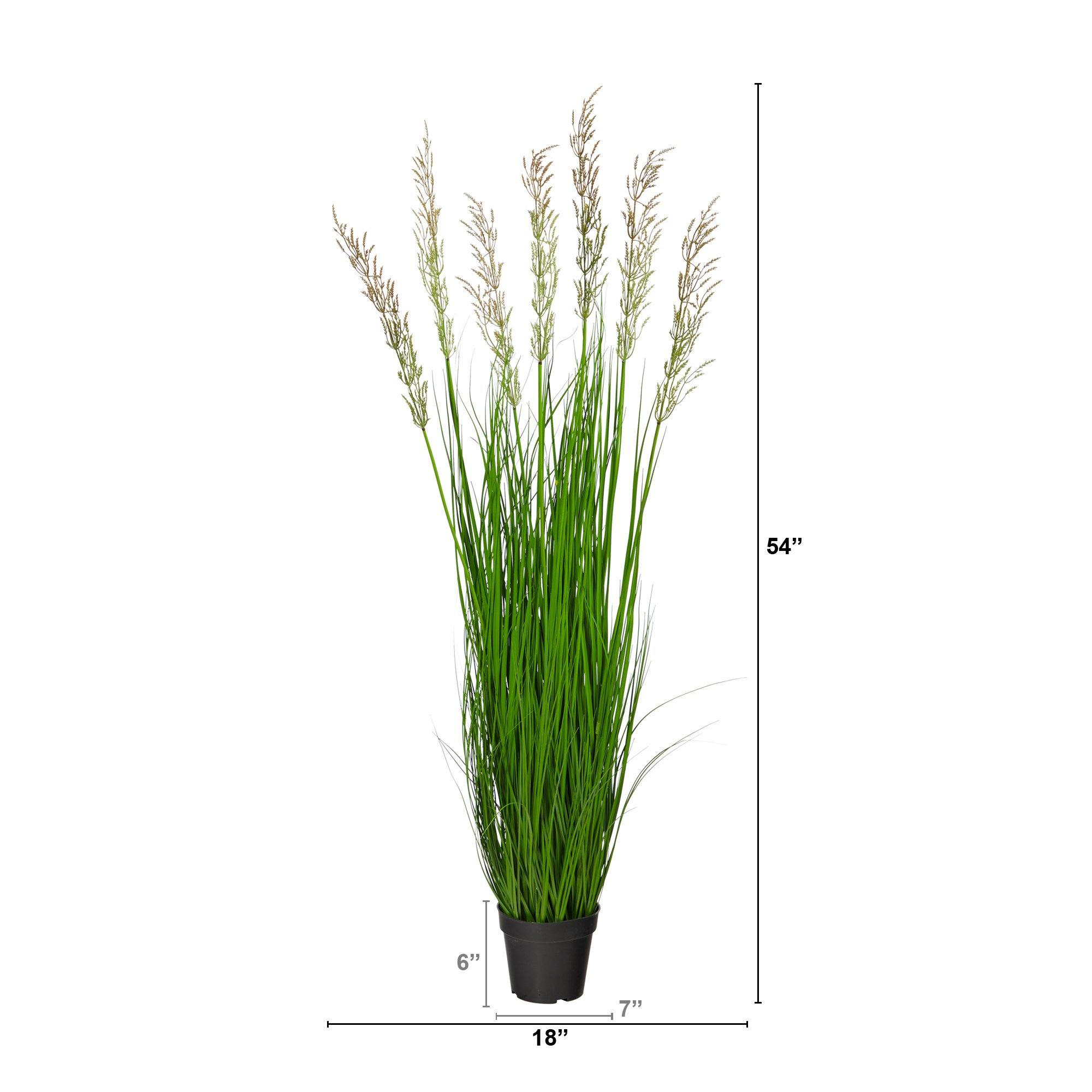 4.5’ Plum Grass Artificial Plant with Warm Plumes