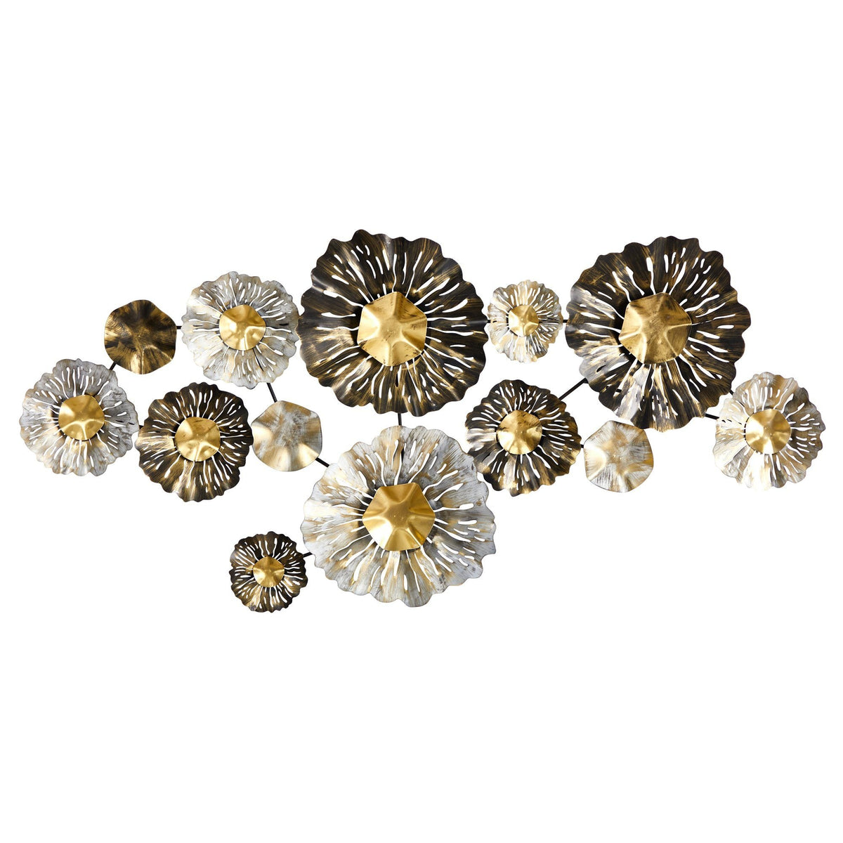4.5’ x 2’ Layered Floral Metal Wall Art Decor