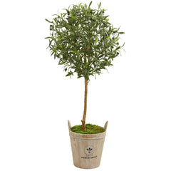 46” Olive Artificial Tree in Farm House Planter