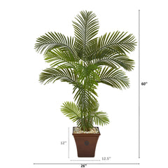 5’ Areca Palm Artificial Tree in Brown Planter