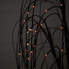 5’ Pre-Lit Halloween Black Willow Artificial Fall Tree with 144 Orange & Purple LED Lights