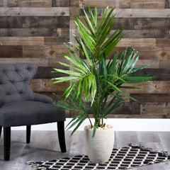 50” Kentia Artificial Palm Tree in Sand Colored Planter