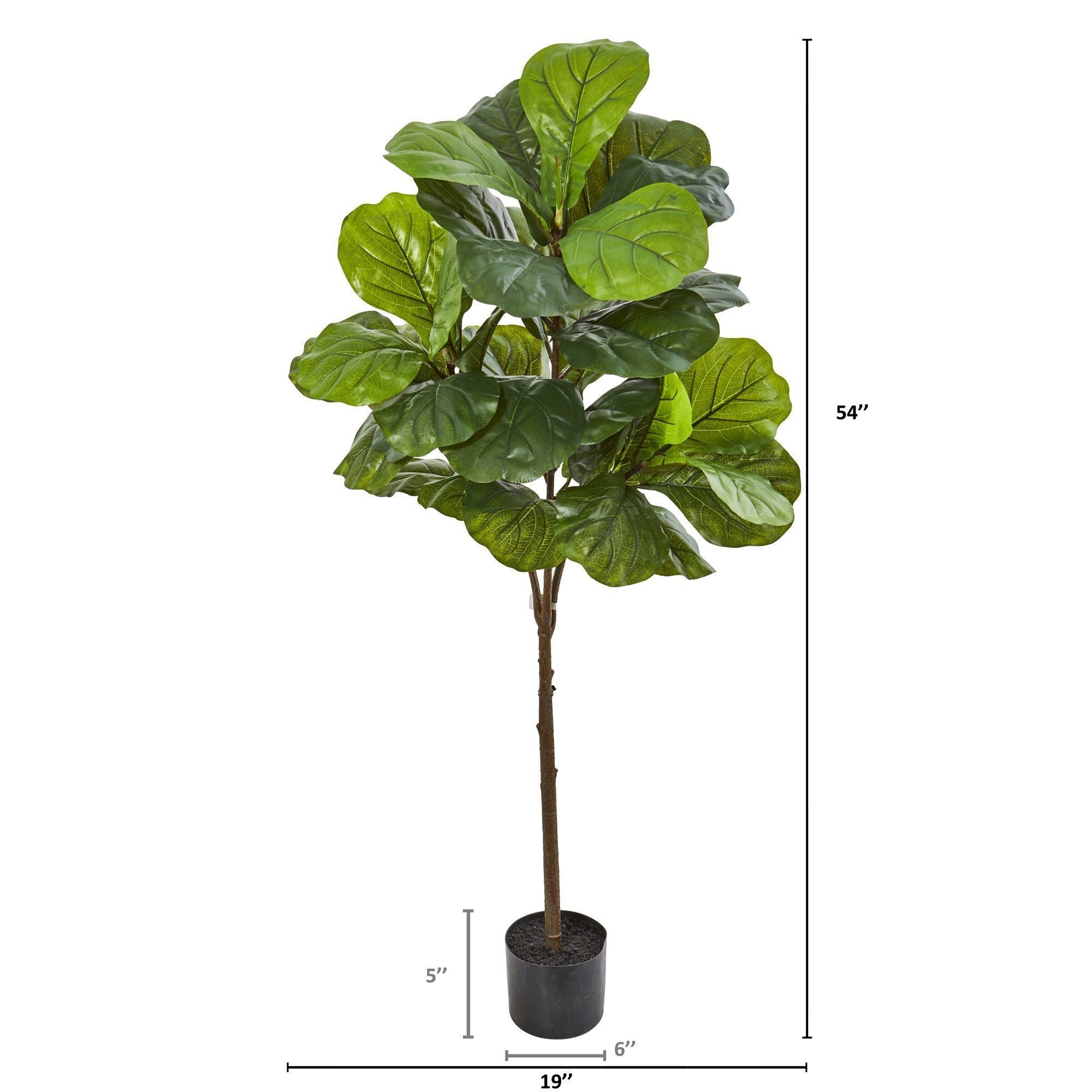 54” Fiddle Leaf Artificial Tree (Real Touch)