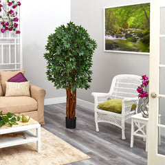 5.5’ Lychee Artificial Tree with Natural Trunk