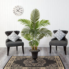 59” Areca Palm Artificial Tree in Charcoal Urn