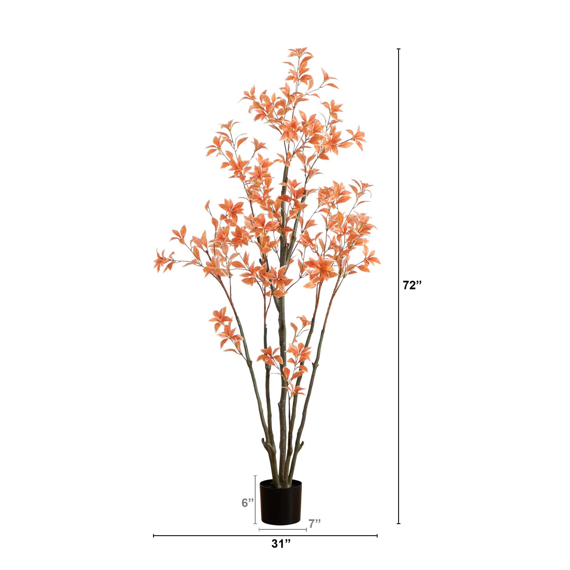 6’ Autumn Pieris Artificial Fall Tree