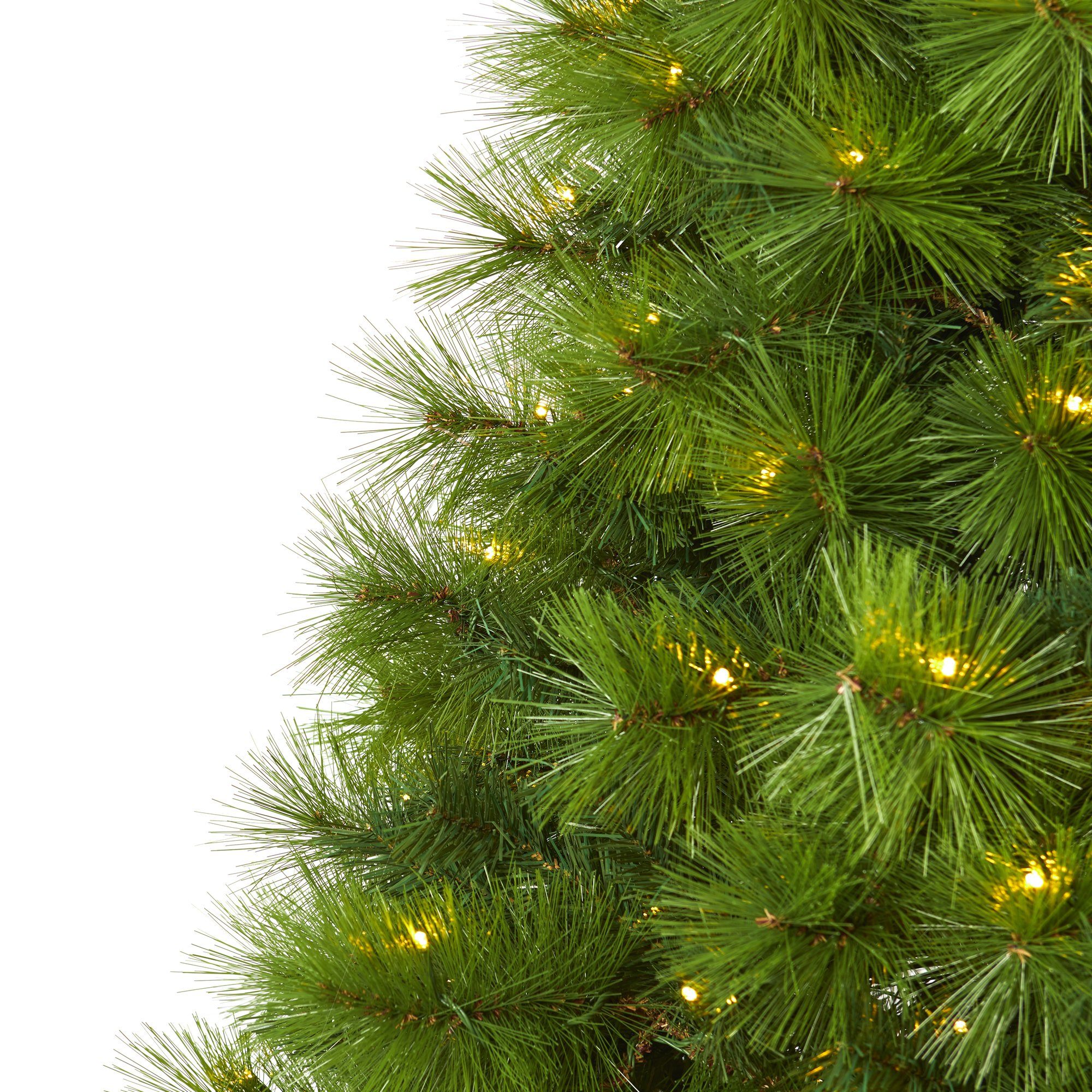 6’ Green Scotch Pine Artificial Christmas Tree with 300 Clear LED Lights