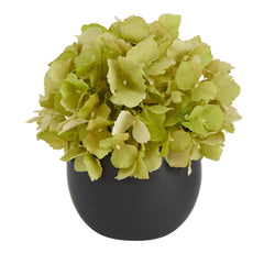 6” Hydrangea Artificial Arrangement in Decorative Vase