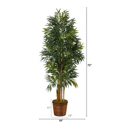 6’ Phoenix Artificial Palm Tree in Wicker Planter