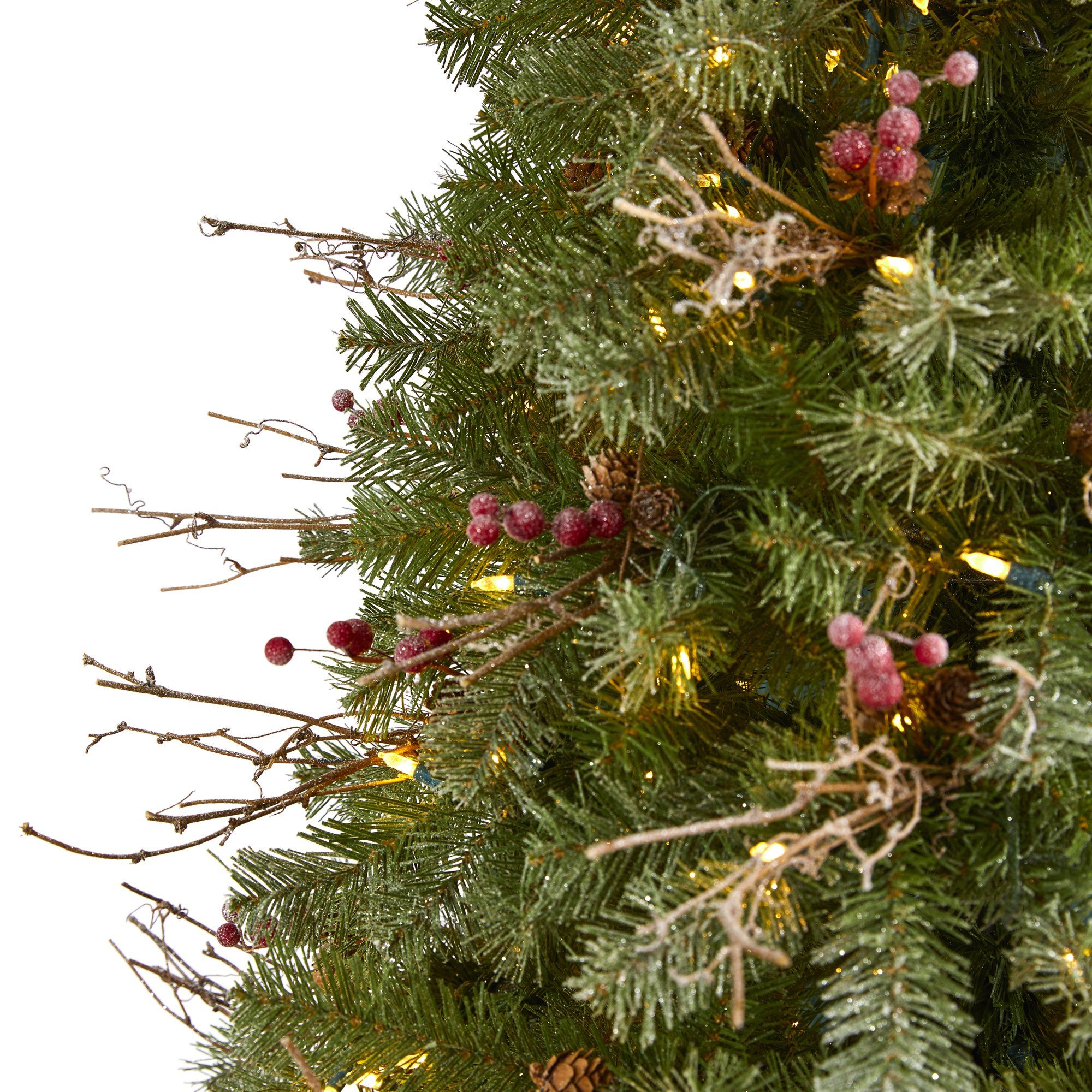 6.5' Lightly Frosted Big Sky Spruce Artificial Christmas Tree