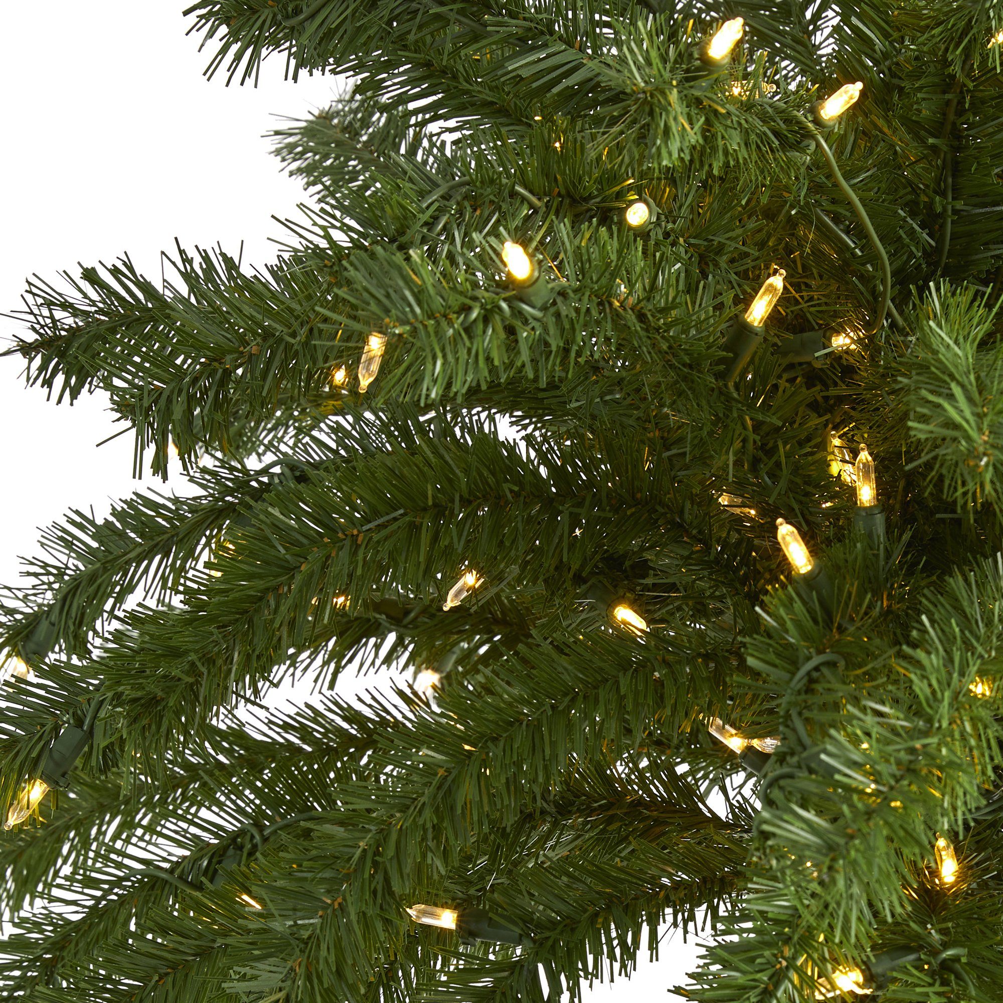 7’ Christmas Palm Artificial Tree with 300 White Warm LED Lights
