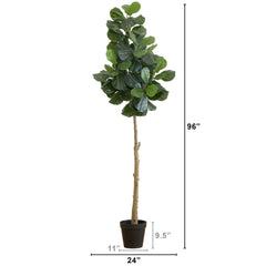 8’ Artificial Fiddle Leaf Fig Tree