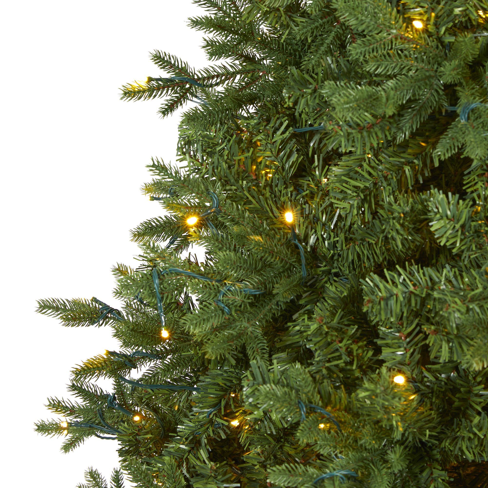 8' Vermont Fir Artificial Christmas Tree with 450 Clear LED Lights