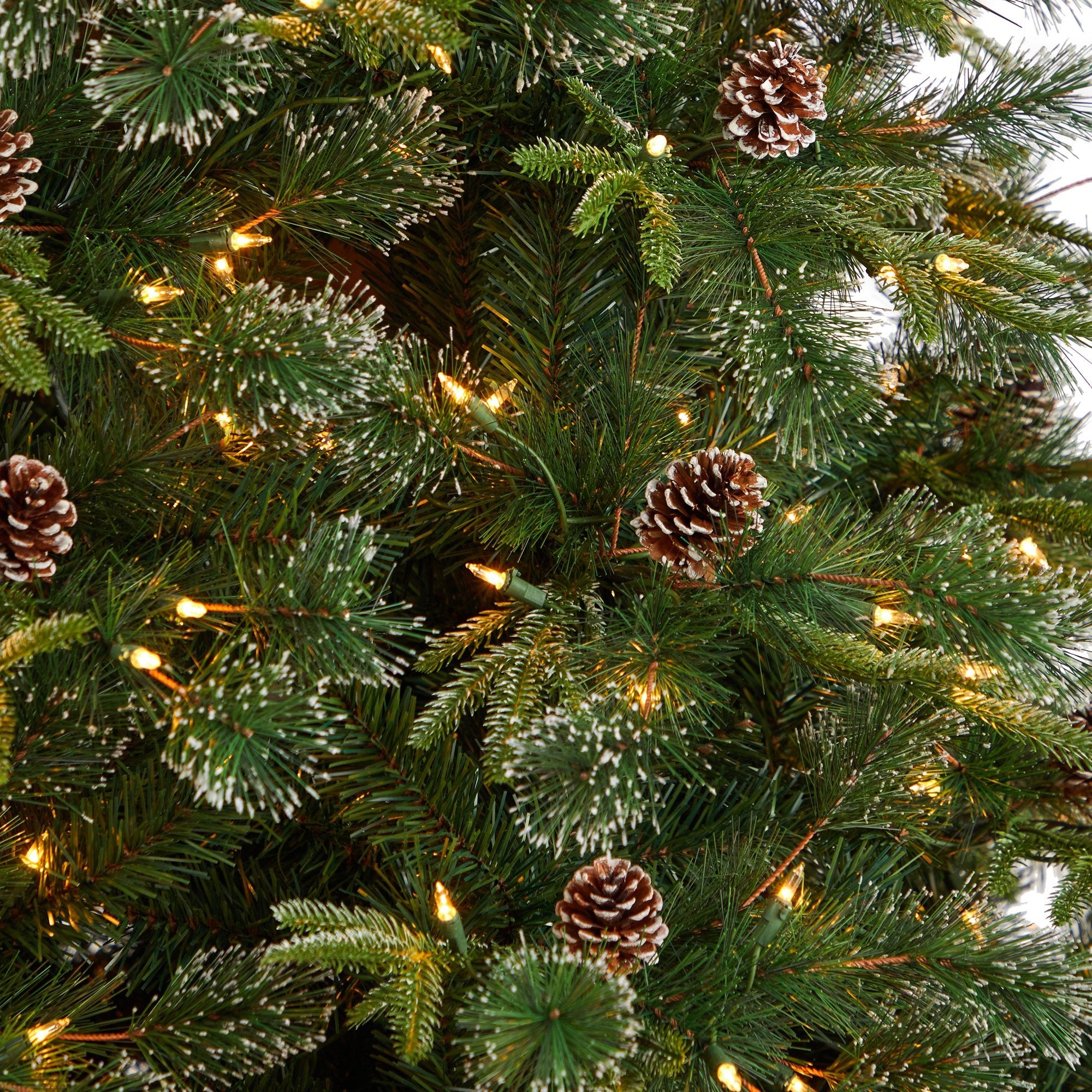 9’ Snowed Tipped Clermont Pine Artificial Christmas Tree