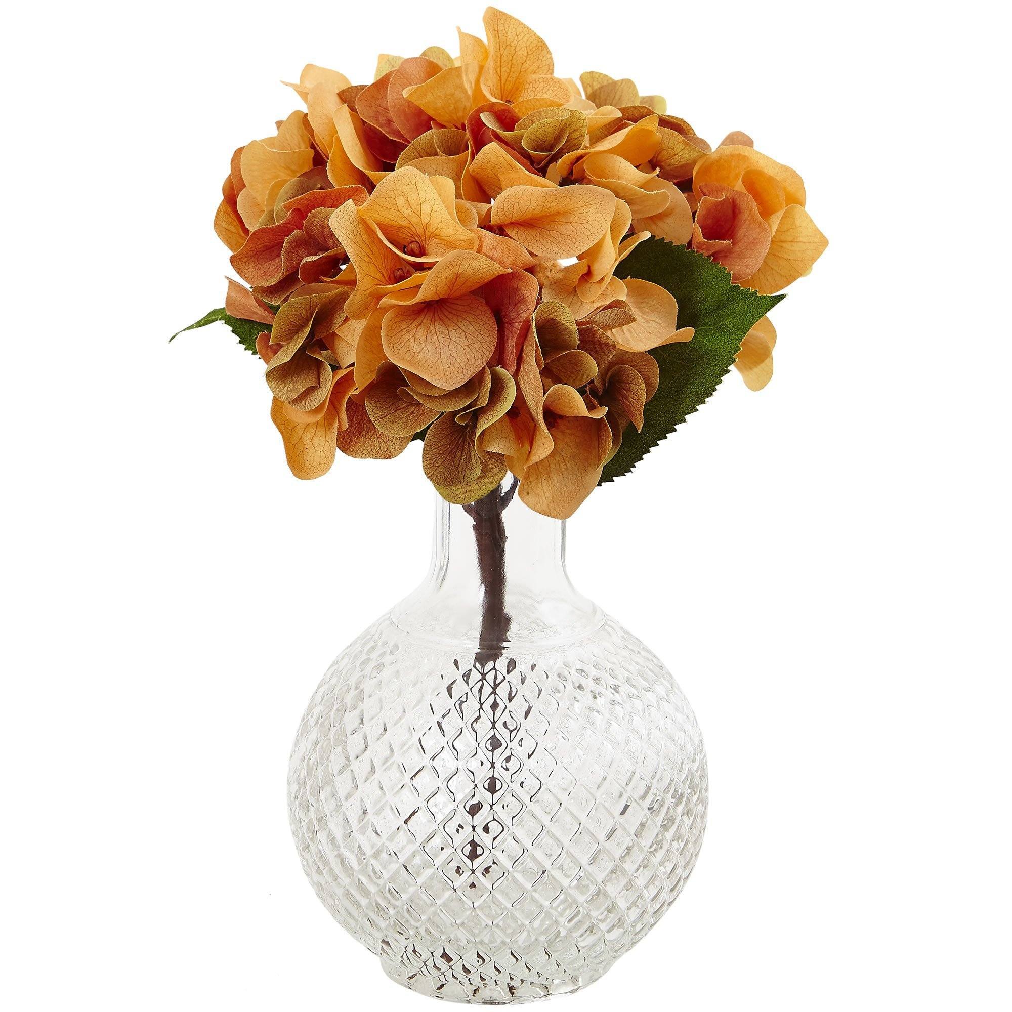 Autumn Hydrangea w/Vase (Set of 3)
