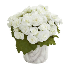Artificial Begonia Arrangement in Vase