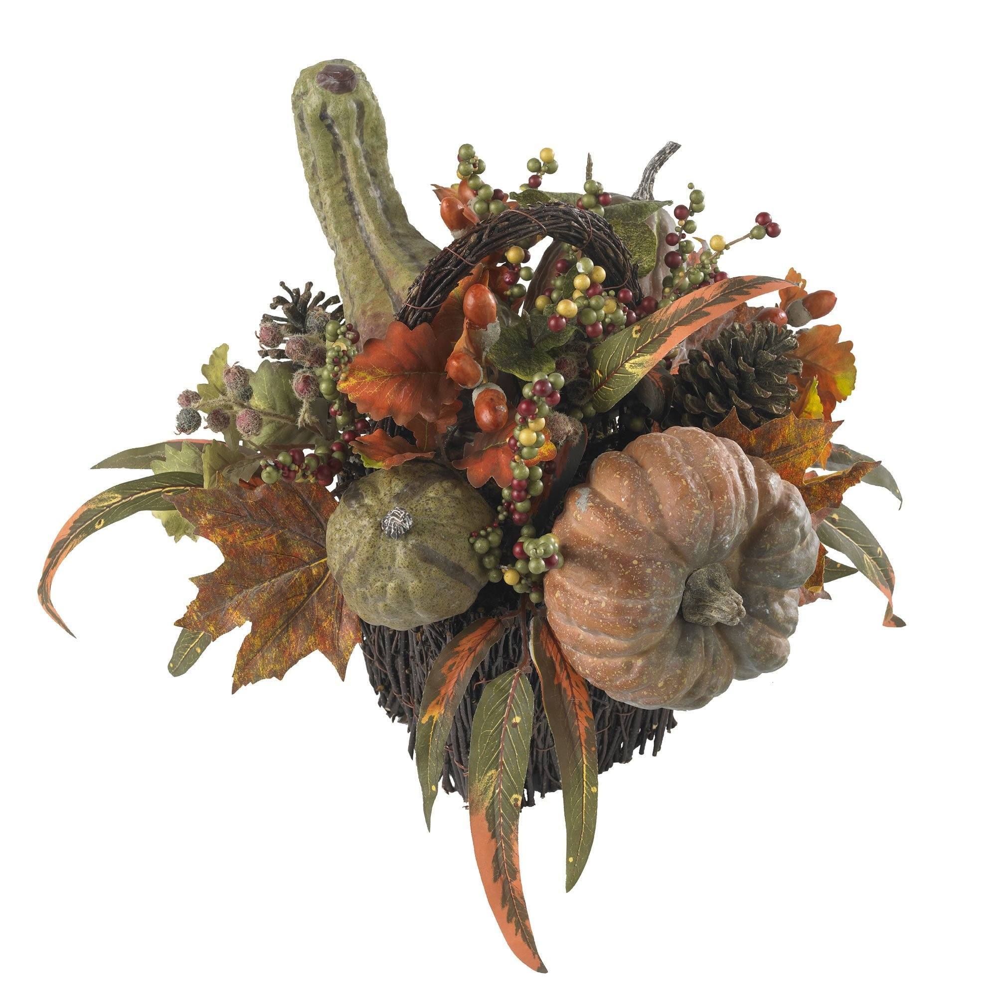 Fall Pumpkin & Berry Table Arrangement