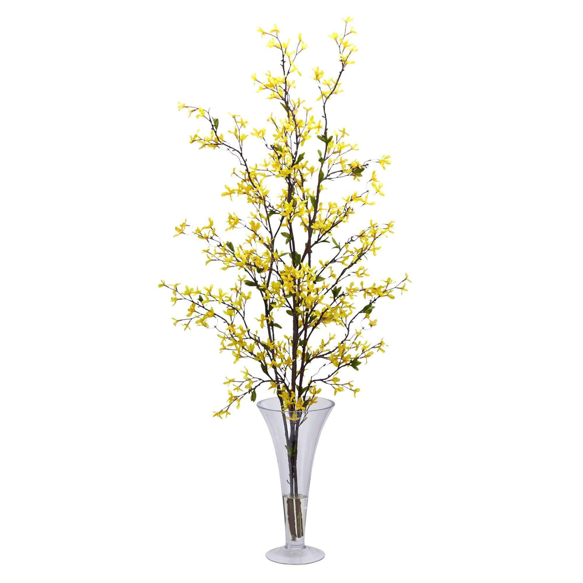Forstyhia w/Vase Silk Flower Arrangement