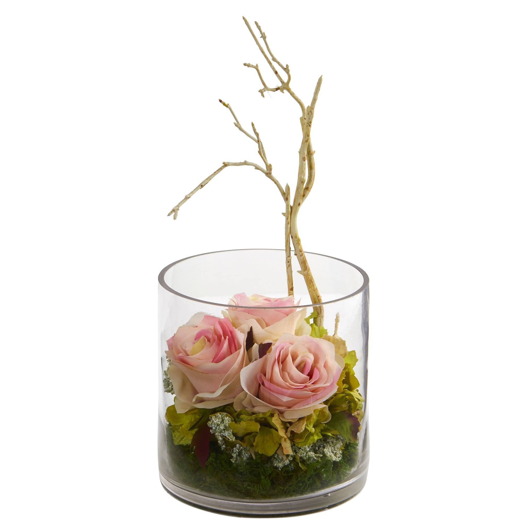 Roses & Hydrangeas Artificial Arrangement