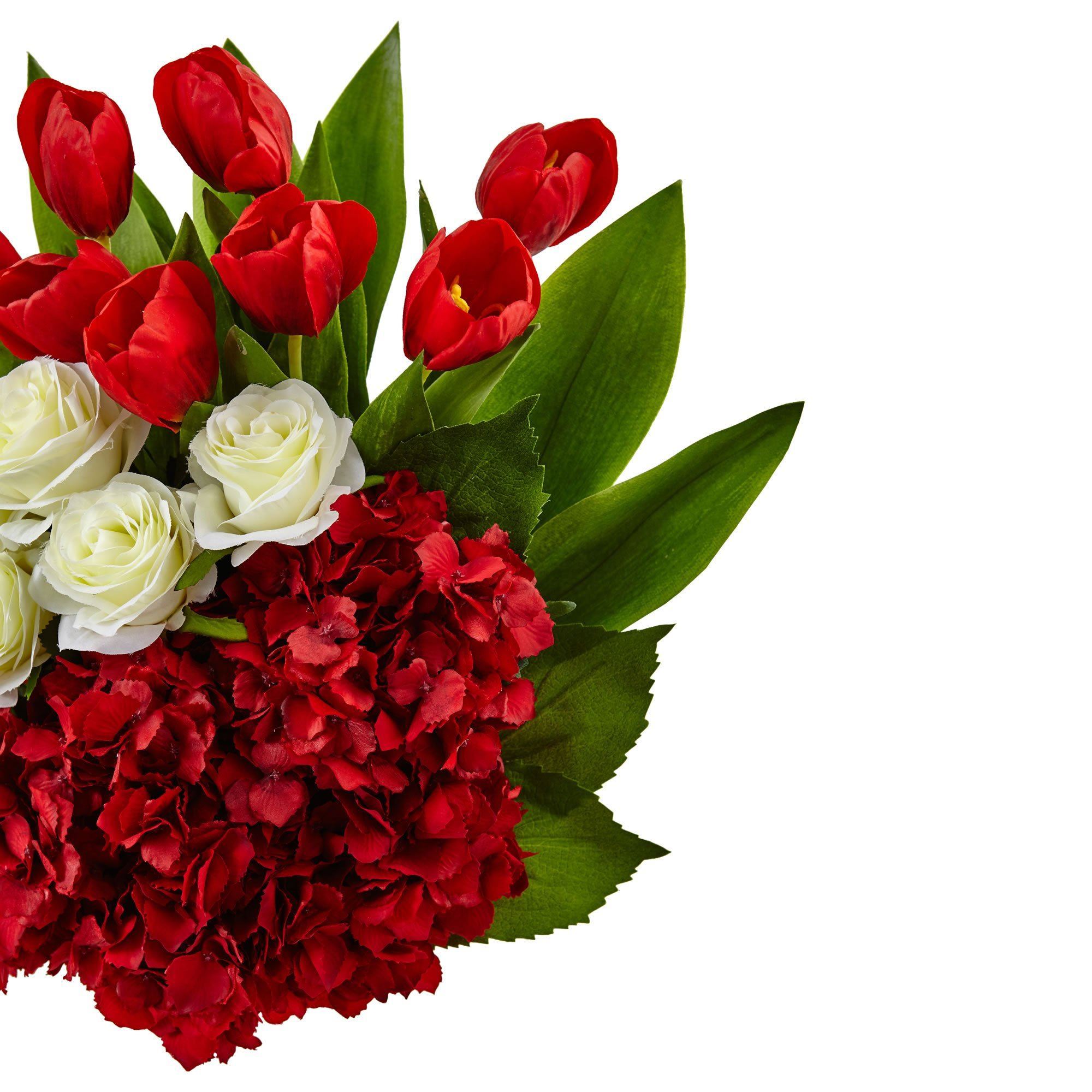 Tulip Rose & Hydrangea Arrangement