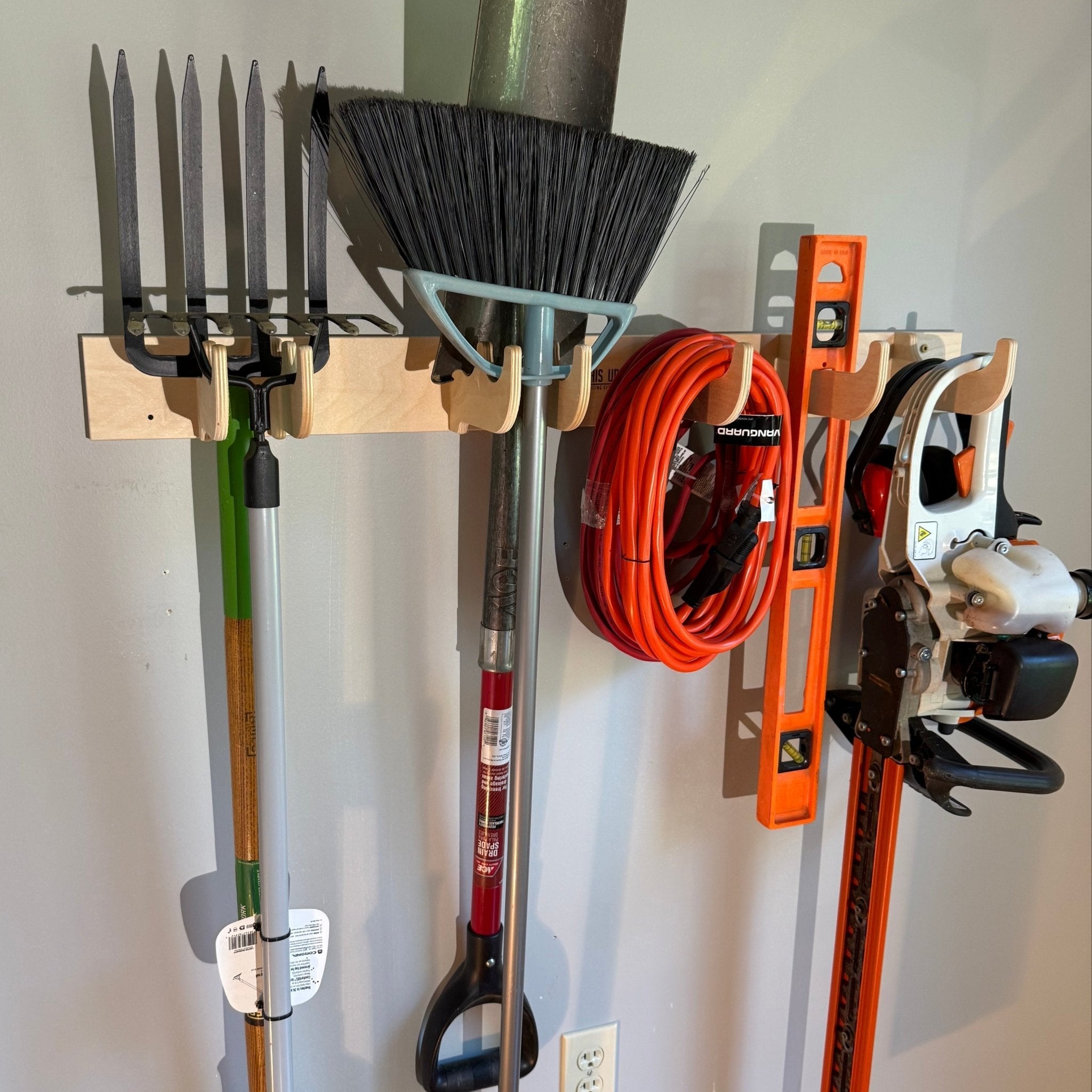 Heavy-Duty Garage Tool and Misc. Hook Rack
