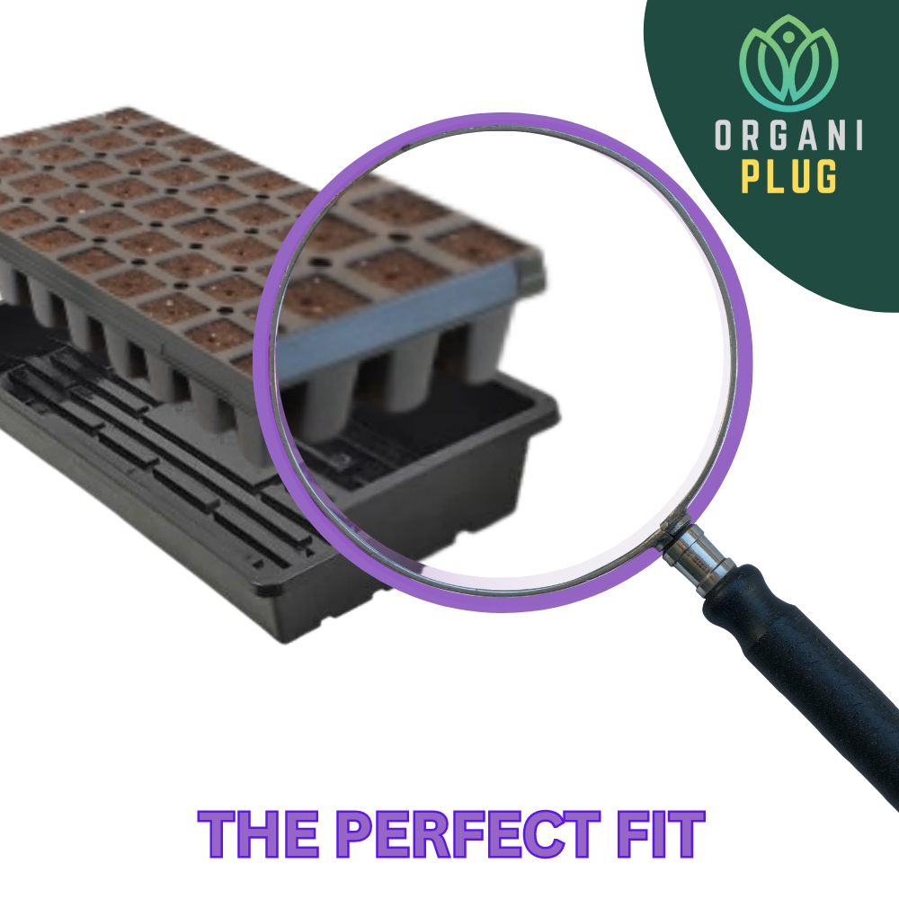 OrganiPlug Seed & Cutting Plugs - Pre-Filled Tray w/ 50 Tall Plugs - Single, Case, and Pallet