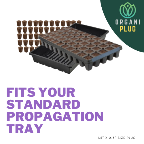OrganiPlug Seed & Cutting Plugs - Pre-Filled Tray w/ 50 Tall Plugs - Single, Case, and Pallet
