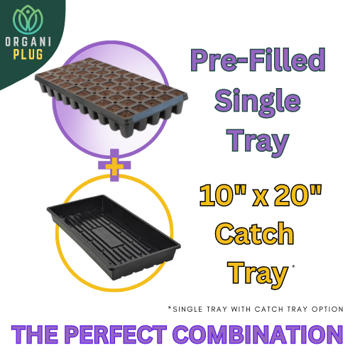 OrganiPlug Seed & Cutting Plugs - Pre-Filled Tray w/ 50 Tall Plugs - Single, Case, and Pallet