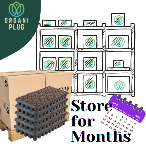 OrganiPlug Seed & Cutting Plugs - Pre-Filled Tray w/ 50 Tall Plugs - Single, Case, and Pallet