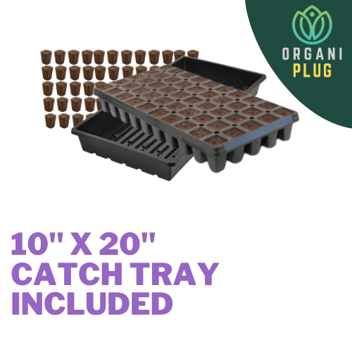 OrganiPlug Seed & Cutting Plugs - Pre-Filled Tray w/ 50 Tall Plugs - Single, Case, and Pallet