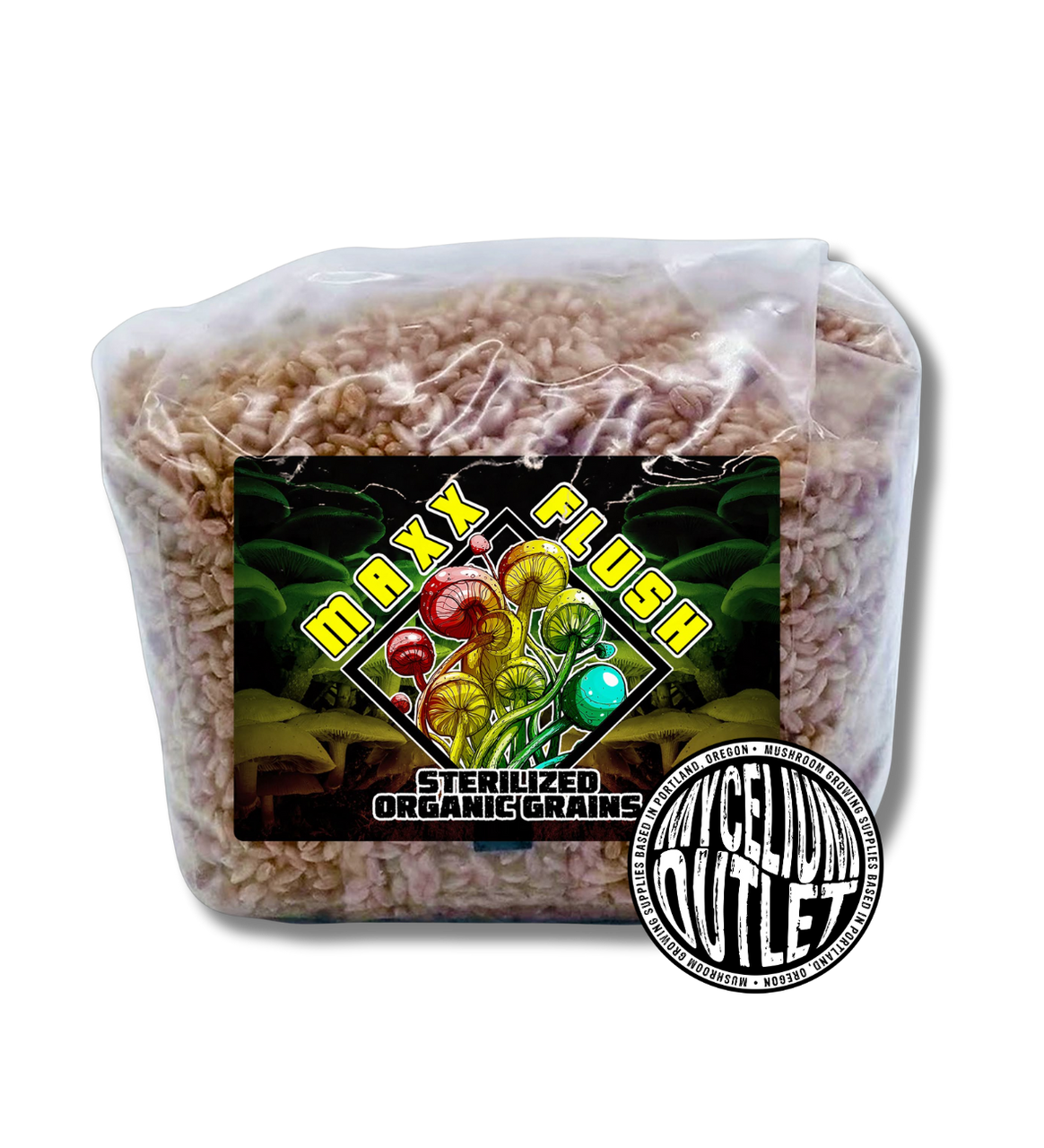 Maxx Flush/High Desert Spores Sterilized Milo (Grain) 4#