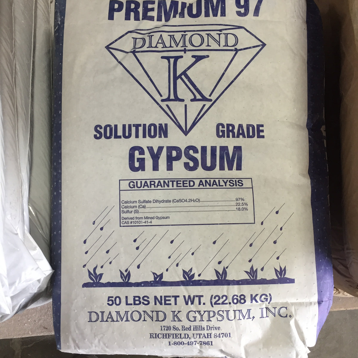 50# Diamond K Gypsum – Soluble Powder (Organic)