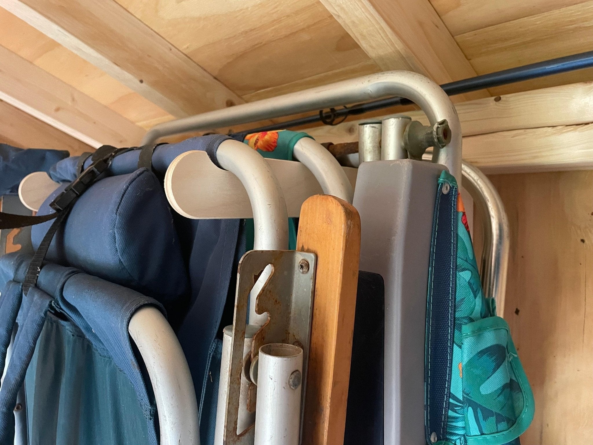 Lawn Chair Organizing Stud Mounted Hooks