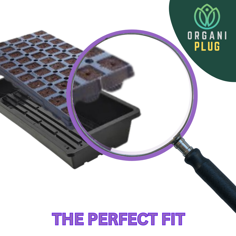 OrganiPlug Seed & Cutting Plugs - Pre-Filled Tray w/ 50 Plugs - Single, Case, and Pallet