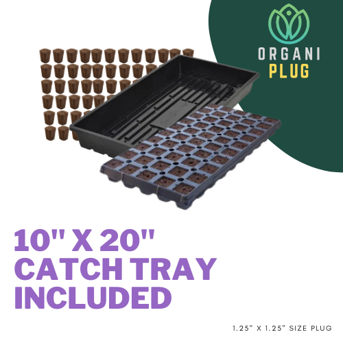 OrganiPlug Seed & Cutting Plugs - Pre-Filled Tray w/ 50 Plugs - Single, Case, and Pallet
